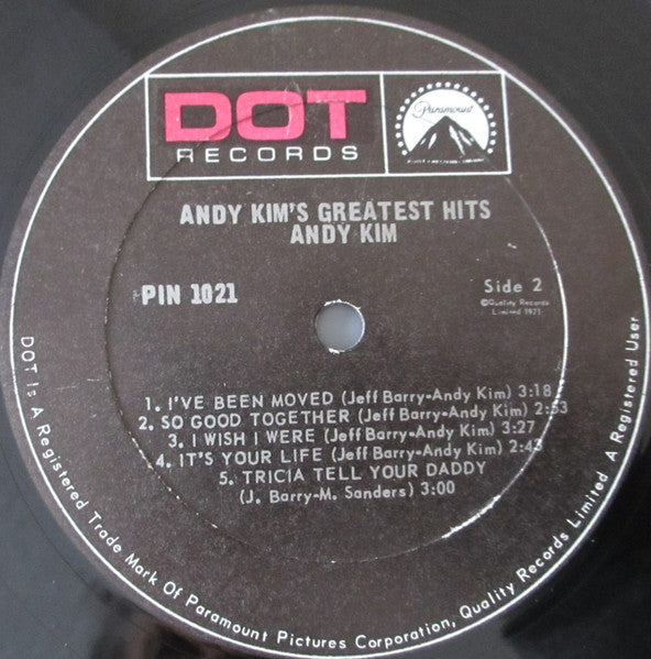 Andy Kim : Andy Kim's Greatest Hits (LP, Comp)