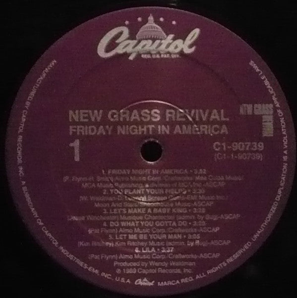 New Grass Revival : Friday Night In America (LP, Album)