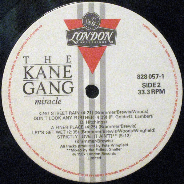 The Kane Gang : Miracle (LP, Album)