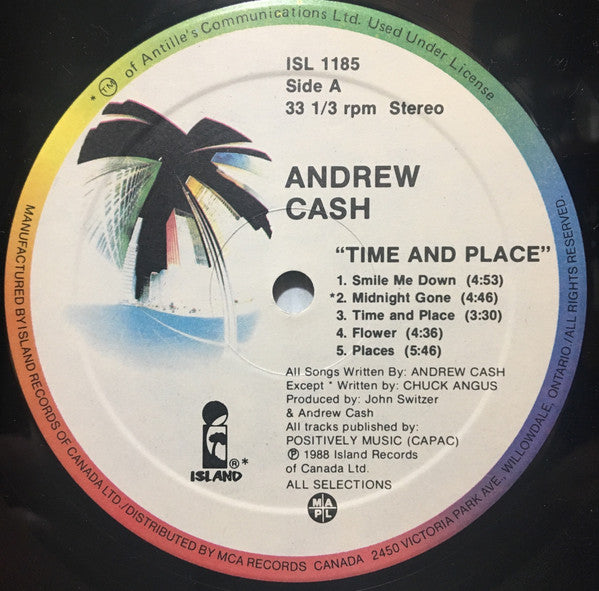 Andrew Cash : Time And Place (LP, Album)