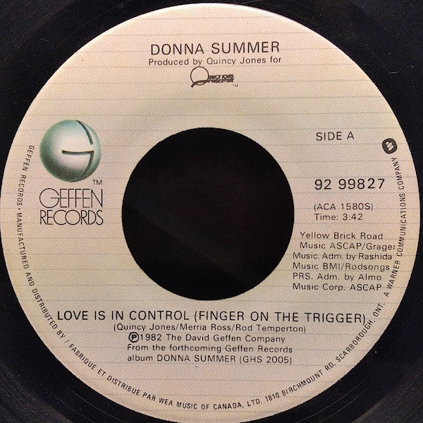 Donna Summer : Love Is In Control (Finger On The Trigger) (7")