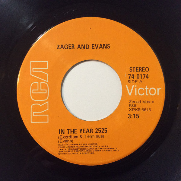 Zager & Evans : In The Year 2525 (7", Single)