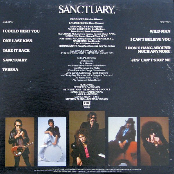 The J. Geils Band : Sanctuary. (LP, Album)
