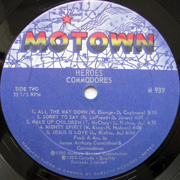 Commodores : Heroes (LP, Album)