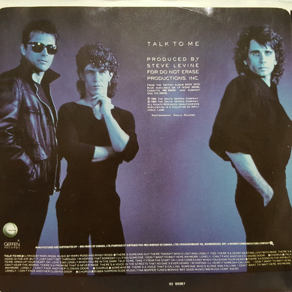 Quarterflash : Talk To Me (7")