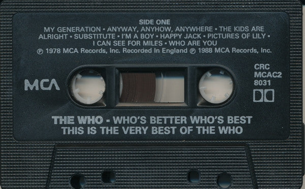The Who : Who's Better, Who's Best (Cass, Comp, Club, Dol)