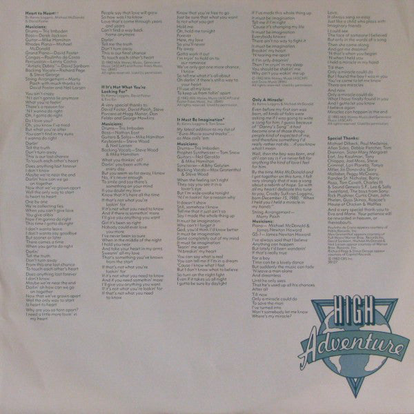 Kenny Loggins : High Adventure (LP, Album)
