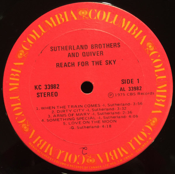Sutherland Brothers & Quiver : Reach For The Sky (LP, Album)