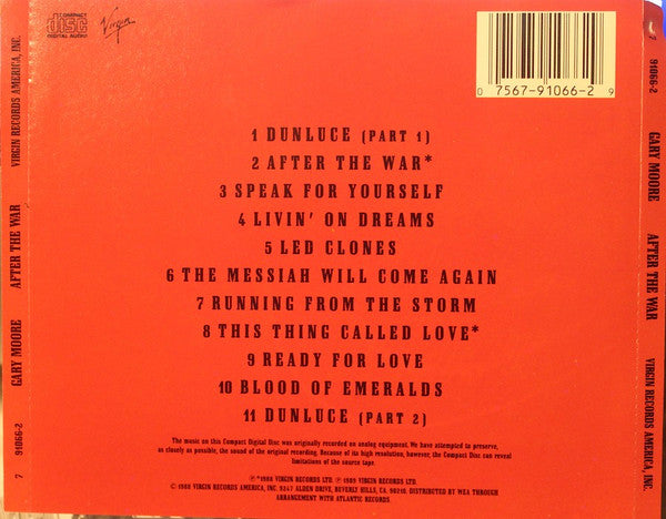 Gary Moore : After The War (CD, Album)