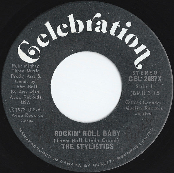 The Stylistics : Rockin' Roll Baby / Pieces (7")