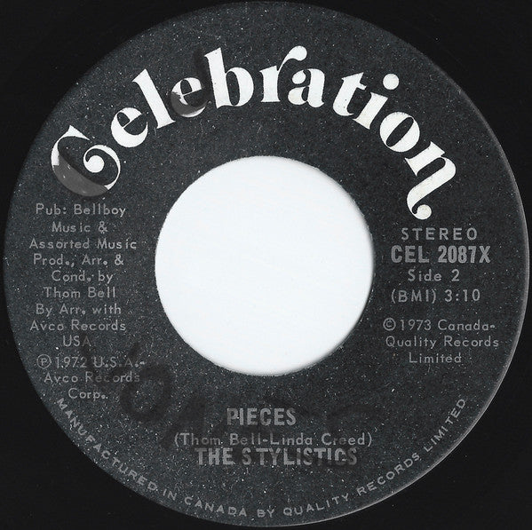 The Stylistics : Rockin' Roll Baby / Pieces (7")