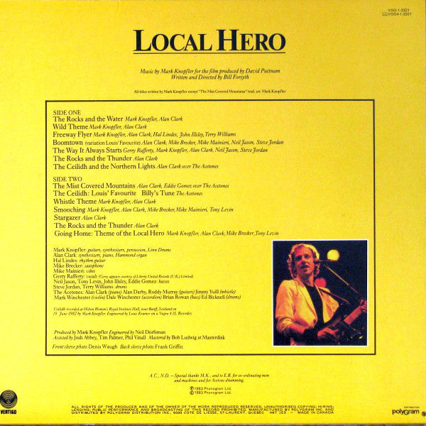 Mark Knopfler : Local Hero (LP, Album, Cin)