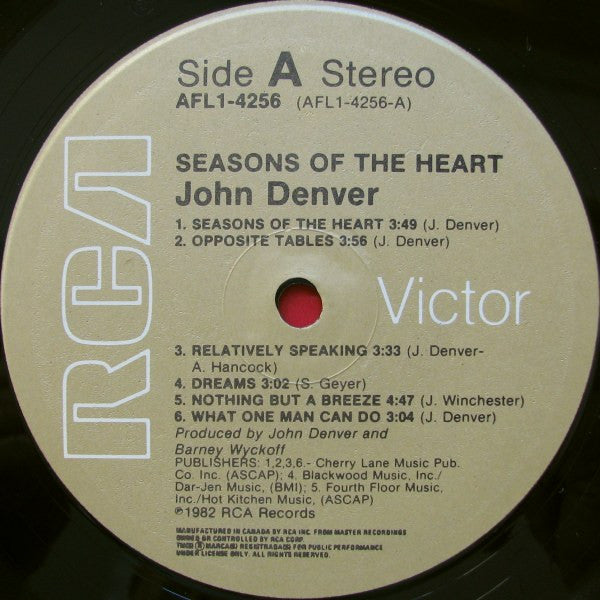 John Denver : Seasons Of The Heart (LP, Album, Gat)