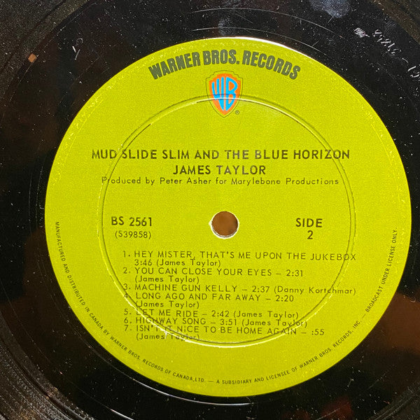 James Taylor (2) : Mud Slide Slim And The Blue Horizon (LP, Album, Gat)