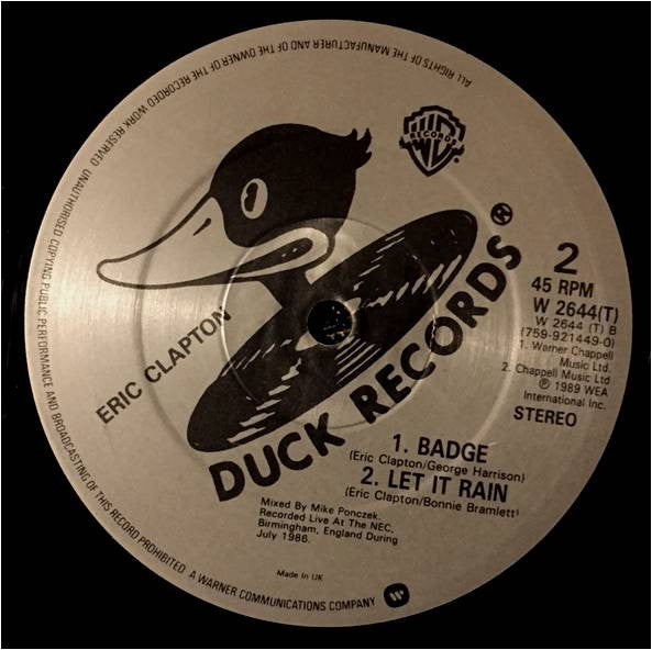 Eric Clapton : Bad Love (12", Single)