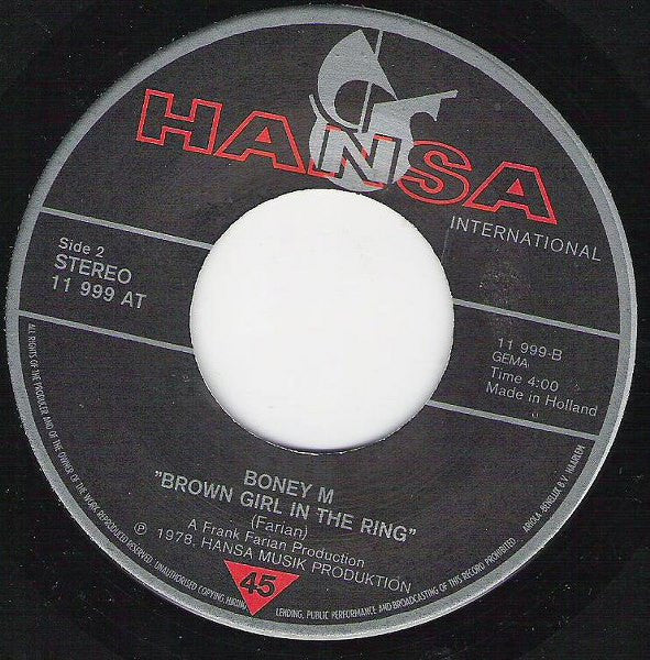 Boney M. : Rivers Of Babylon (7", Fir)