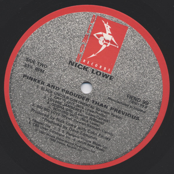 Nick Lowe : Pinker And Prouder Than Previous (LP, Album)