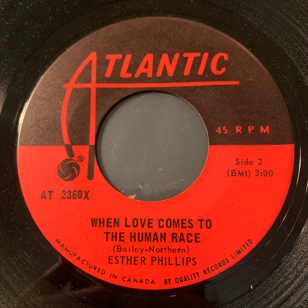 Esther Phillips : Somebody Else Is Taking My Place / When Love Comes To The Human Race (7", Single)