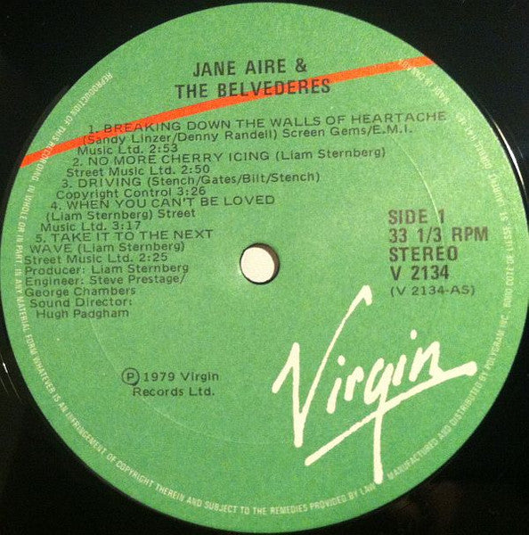 Jane Aire And The Belvederes : Jane Aire And The Belvederes (LP, Album)