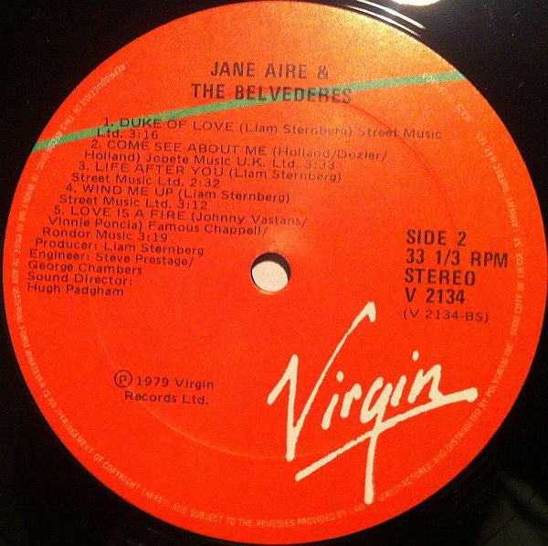 Jane Aire And The Belvederes : Jane Aire And The Belvederes (LP, Album)