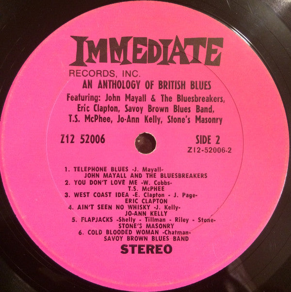 Various : An Anthology Of British Blues (LP, Comp)