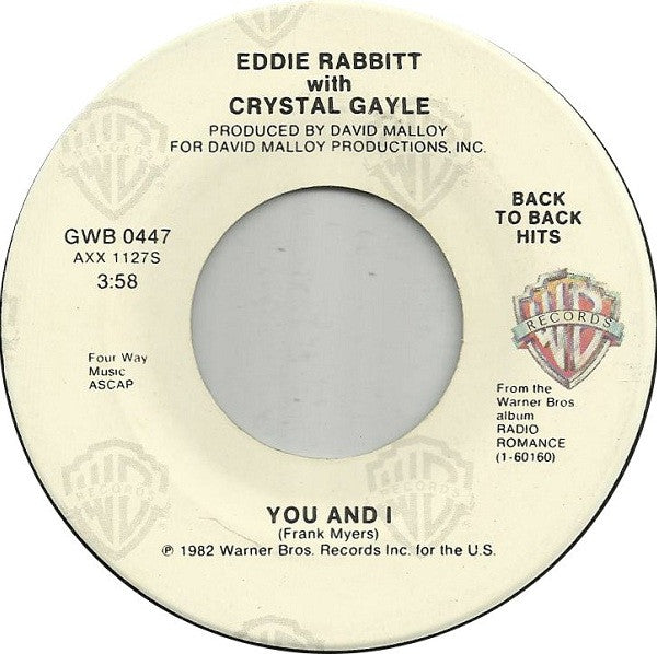 Eddie Rabbitt : You Can't Run From Love / You And I (7", Single)