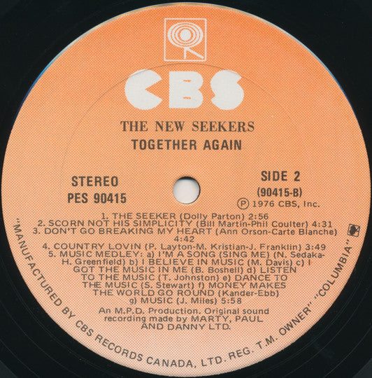 The New Seekers : Together Again (LP, Album)