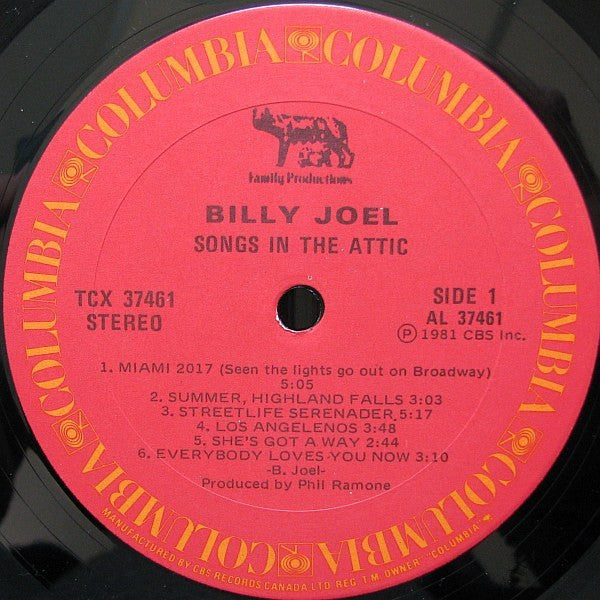 Billy Joel : Songs In The Attic (LP, Album, Gat)