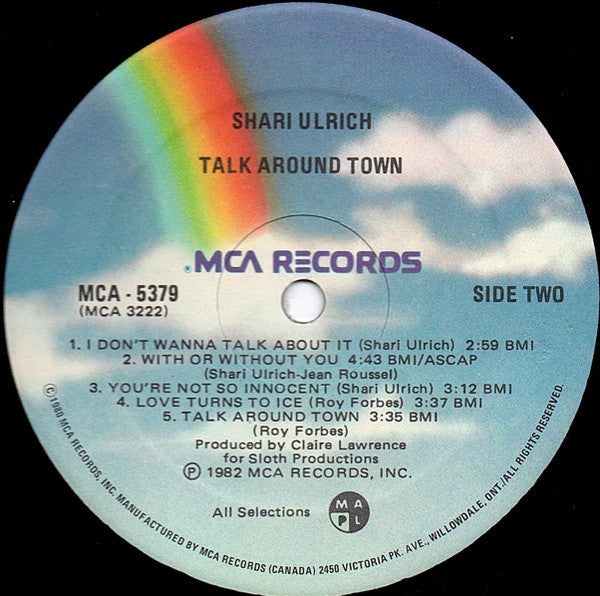 Shari Ulrich : Talk Around Town (LP, Album)