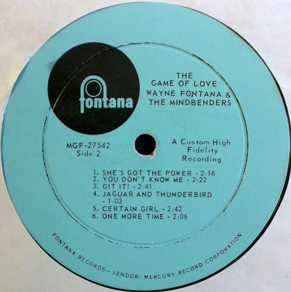 Wayne Fontana & The Mindbenders : The Game Of Love (LP, Album, Mono, Ric)