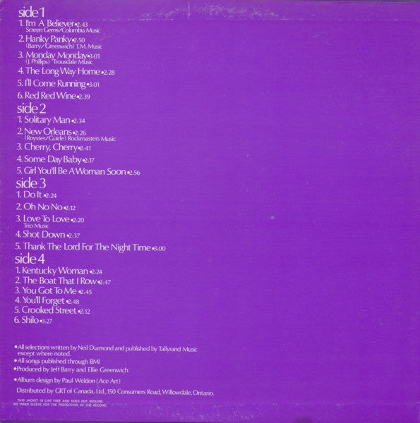 Neil Diamond : Diamond's Diamonds (2xLP, Comp, Gat)