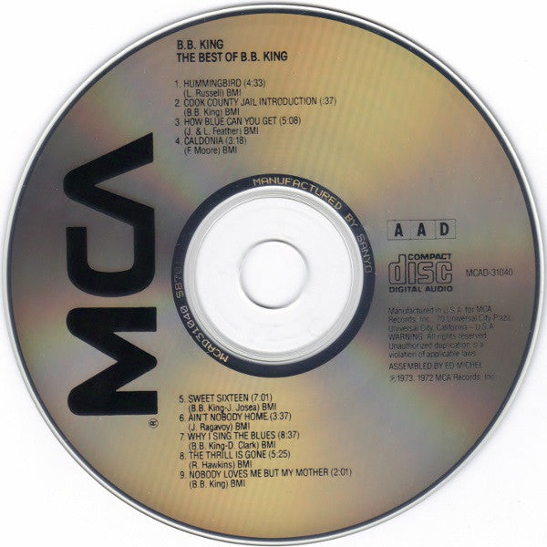 B.B. King : The Best Of B.B. King (CD, Comp, RE, RM)