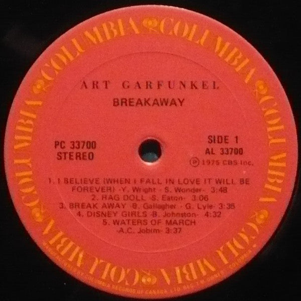Art Garfunkel : Breakaway (LP, Album)