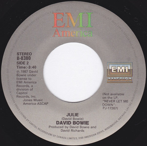 David Bowie : Day-In Day-Out (7", Single)