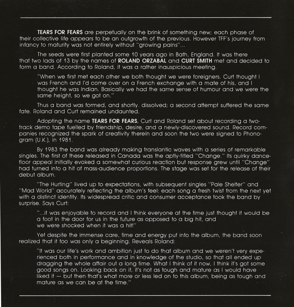 Tears For Fears : Shout (7", Single, Ltd)