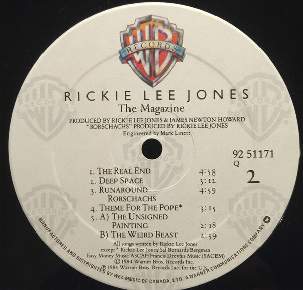 Rickie Lee Jones : The Magazine (LP, Album)