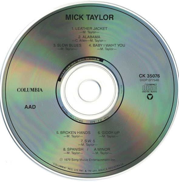 Mick Taylor : Mick Taylor (CD, Album, RE)