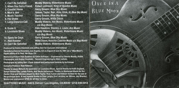 Gerry Groom featuring Mick Taylor And Friends : Once In A Blue Moon (CD, Album)
