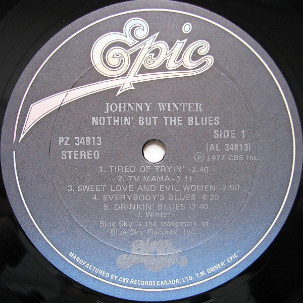 Johnny Winter : Nothin' But The Blues (LP, Album, RE, RP)