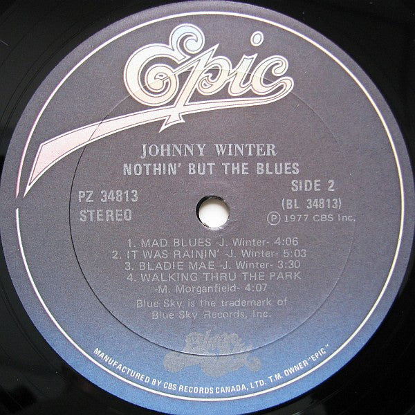Johnny Winter : Nothin' But The Blues (LP, Album, RE, RP)