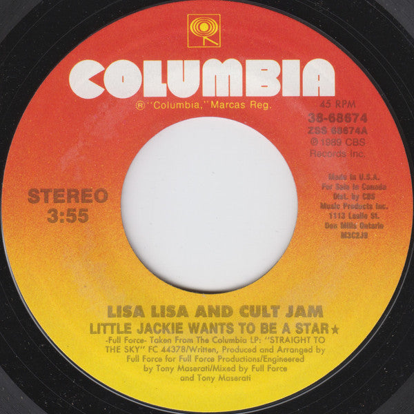 Lisa Lisa & Cult Jam : Little Jackie Wants To Be A Star (7", Single)