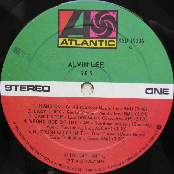 Alvin Lee : RX5 (LP, Album)