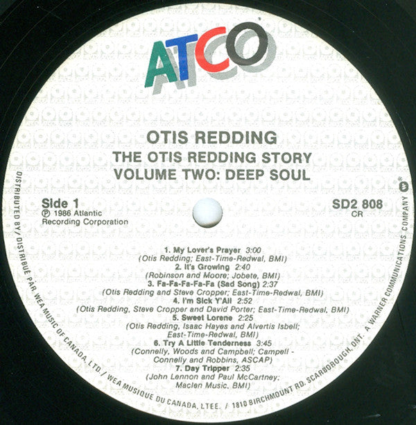 Otis Redding : The Otis Redding Story Volume Two: Deep Soul (2xLP, Comp)