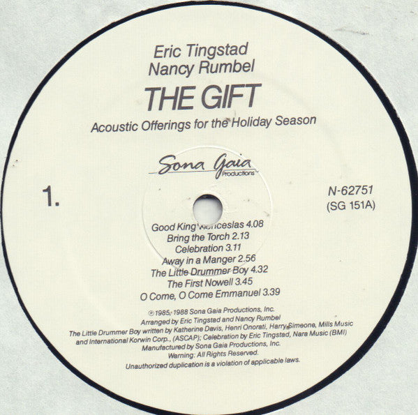 Tingstad & Rumbel : The Gift (Acoustic Offerings For The Holiday Season) (LP, Album)