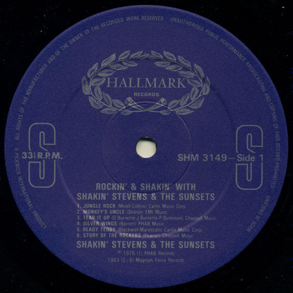 Shakin' Stevens And The Sunsets : Rockin' & Shakin' With Shakin' Stevens & The Sunsets (LP, Comp)