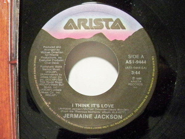 Jermaine Jackson : I Think It's Love (7", Single)