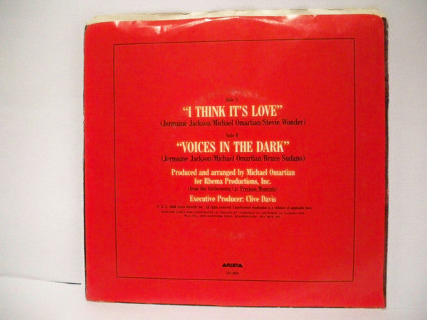 Jermaine Jackson : I Think It's Love (7", Single)