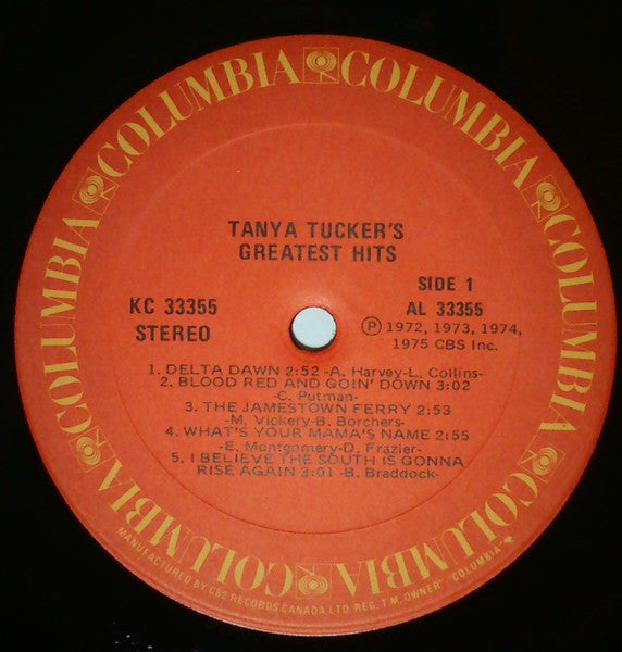Tanya Tucker : Greatest Hits (LP, Comp, RE)