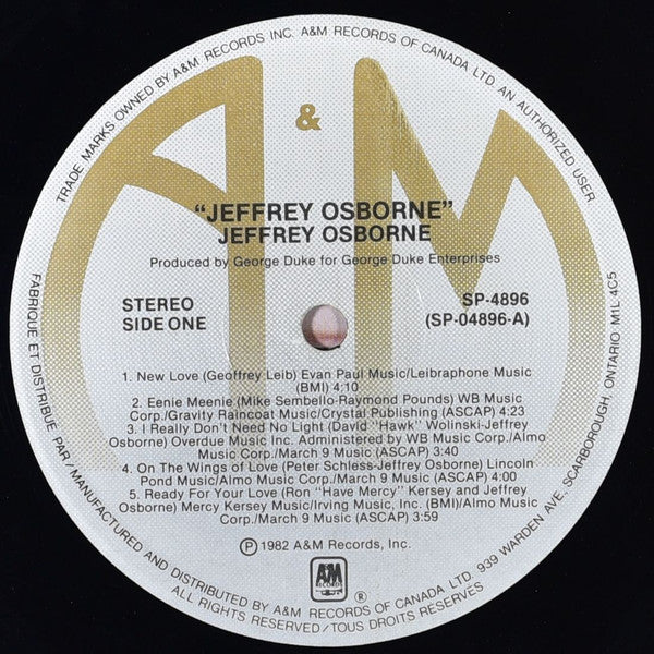 Jeffrey Osborne : Jeffrey Osborne (LP, Album)
