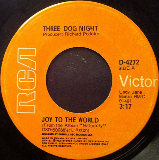 Three Dog Night : Joy To The World (7", Single)